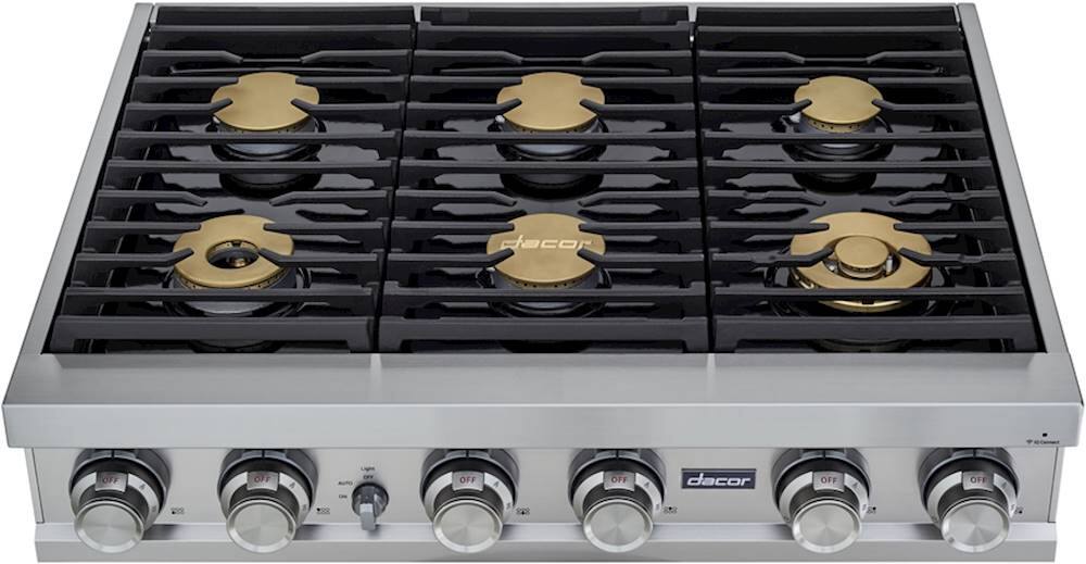 Best Buy: Dacor Contemporary 36" Built-In Gas Cooktop With 6 Burners ...