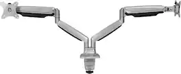 Mount-It! - Dual Monitor Desk Mount With Gas Spring Arms Up to 32" - Silver
