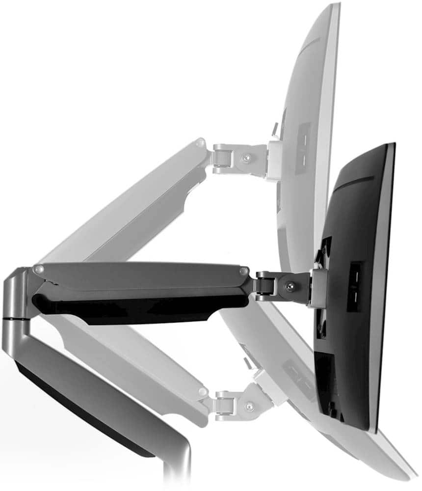 Alt View 11. Mount-It! - Dual Monitor Desk Mount With Gas Spring Arms Up to 32" - Silver.