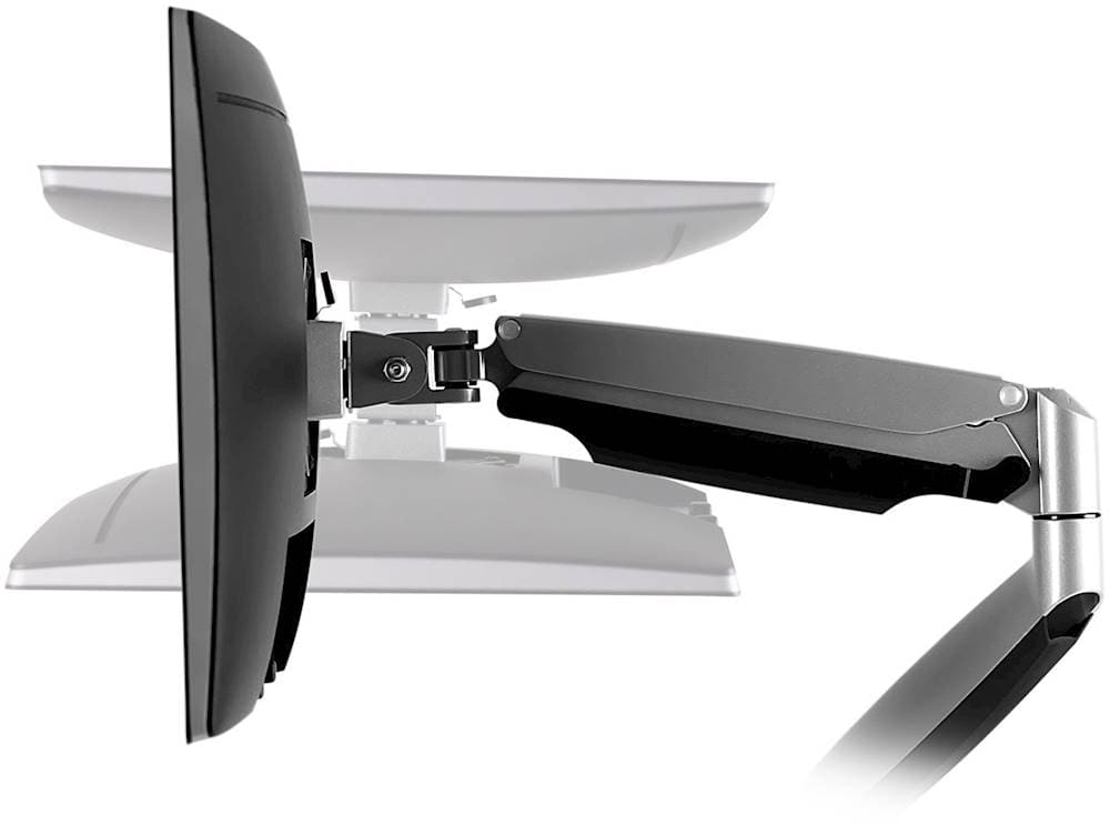 Alt View 12. Mount-It! - Dual Monitor Desk Mount With Gas Spring Arms Up to 32" - Silver.