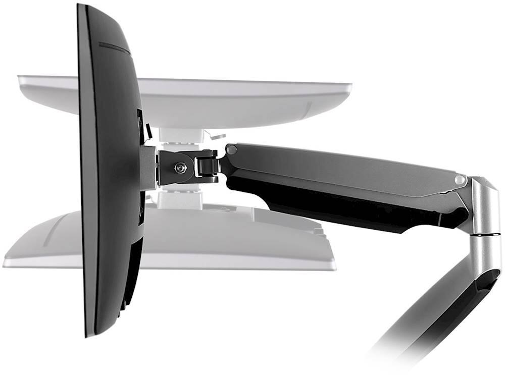 Alt View 12. Mount-It! - Dual Monitor Desk Mount With Gas Spring Arms Up to 32" - Silver.