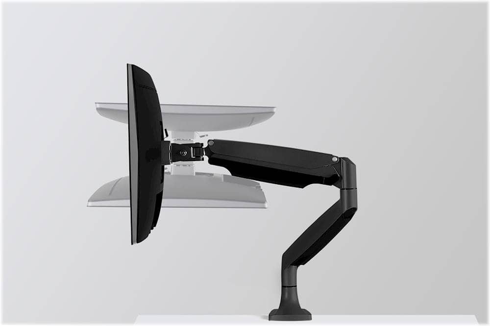 Alt View 12. Mount-It! - Single Monitor Arm Desk Mount - Black.