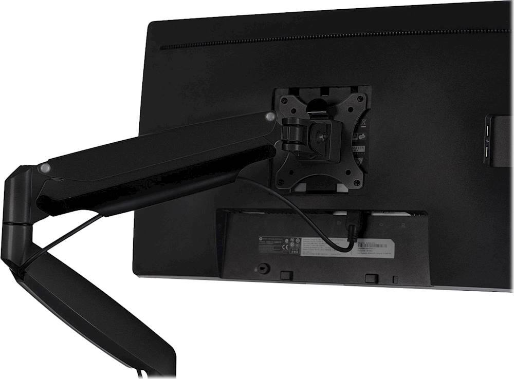 Alt View 14. Mount-It! - Single Monitor Arm Desk Mount - Black.