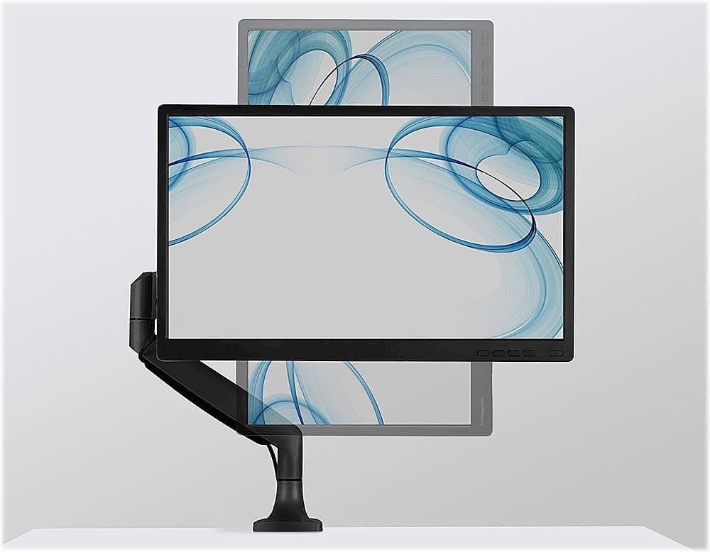 Alt View 15. Mount-It! - Single Monitor Arm Desk Mount - Black.