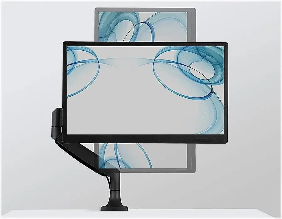 Alt View 15. Mount-It! - Single Monitor Arm Desk Mount - Black.