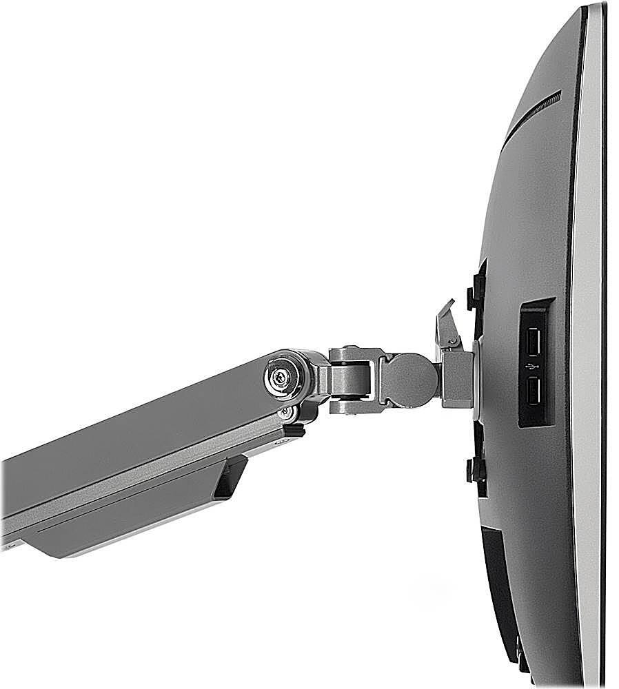 Alt View 11. Mount-It! - Dual Monitor Desk Mount w/USB Ports - Silver.
