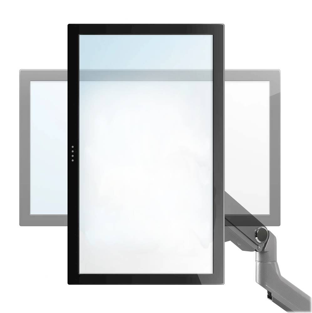 Alt View 16. Mount-It! - Dual Monitor Desk Mount w/USB Ports - Silver.