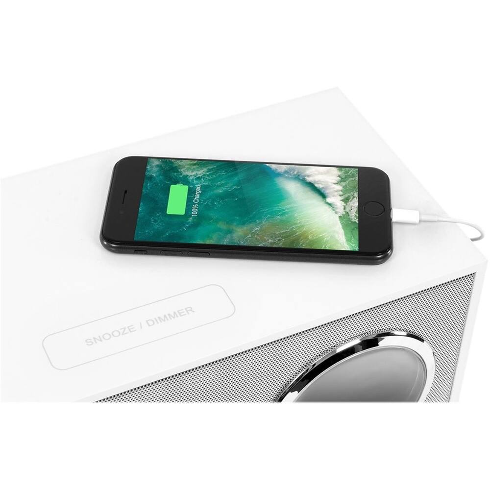 Best Buy Victrola Analog FM Clock Radio White VC100WHT