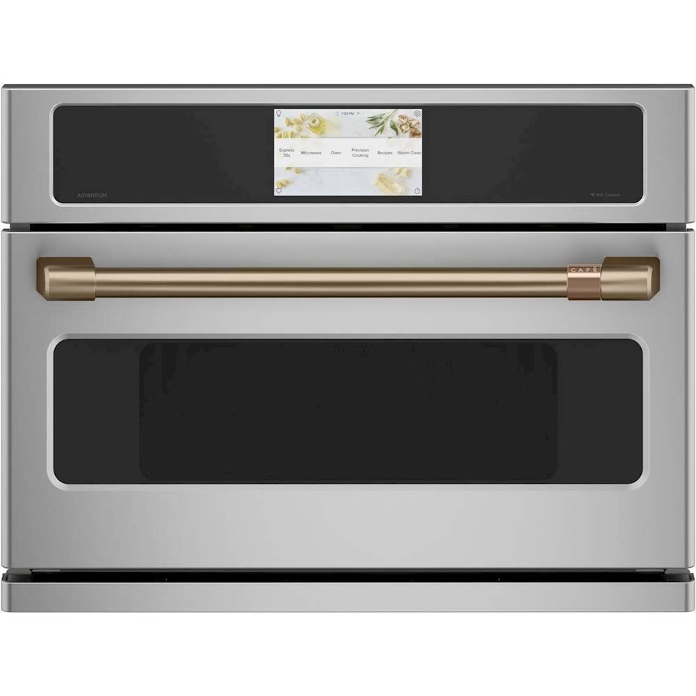 Alt View 12. Café - Pro Handle Kit for Most Café Built-In Wall or Advantium Ovens - Brushed Bronze.