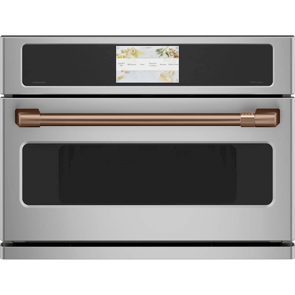 Alt View 12. Café - Pro Handle Kit for Most Café Built-In Wall or Advantium Ovens - Brushed Copper.