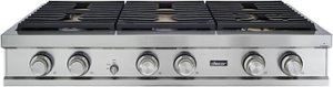 Dacor - Contemporary 48" Built-In Gas Cooktop with 6 Burners with SimmerSear™, Natural Gas - Silver Stainless Steel - Front_Zoom