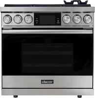 Dacor - Modernist Pro 4.8 Cu. Ft. Freestanding Dual Fuel Convection Range with GreenClean and RealSteam - Silver Stainless Steel - Front_Zoom