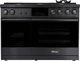 Dacor - Modernist Pro 6.6 Cu. Ft. Freestanding Double Oven Dual Fuel Convection Range with GreenClean and RealSteam - Graphite Stainless Steel - Front_Zoom