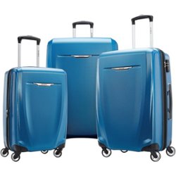 Samsonite - Winfield 3 DLX Wheeled Luggage Set (3-Piece) - Blue/Navy - Front_Zoom