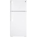 Front. GE - 16.6 Cu. Ft. Top-Freezer Refrigerator - White.