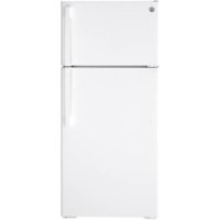GE - 16.6 Cu. Ft. Top-Freezer Refrigerator - White - Front_Zoom