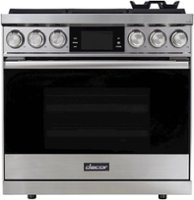 Dacor - Contemporary 4.8 Cu. Ft. Freestanding Dual Fuel Four Part Pure Convection Range with Steam-Assist Oven, Liquid Propane - Silver Stainless Steel - Front_Zoom