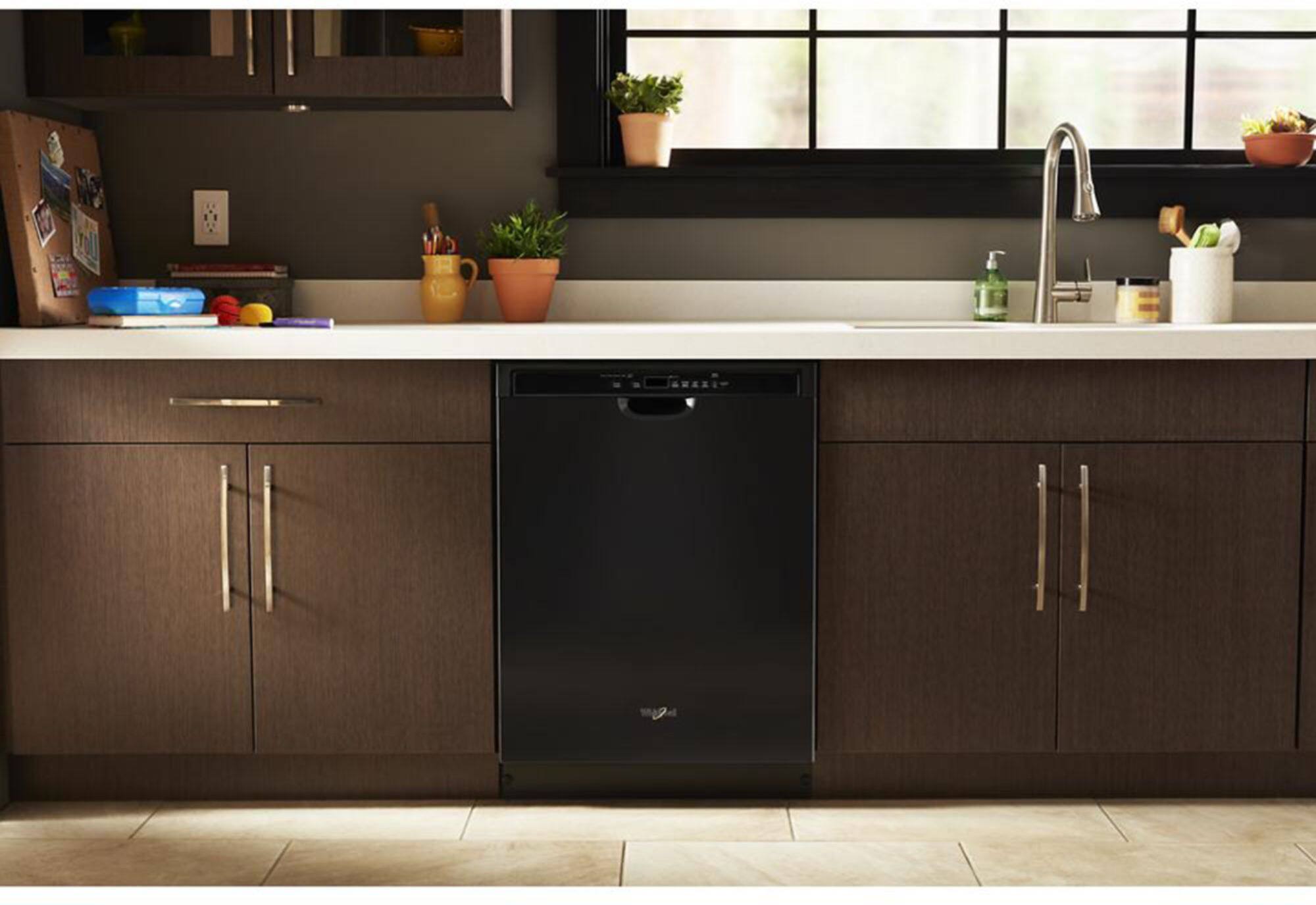 Alt View 14. Whirlpool - Front Control Built-In Dishwasher with Stainless Steel Tub, 3rd Rack, 50dBa - Black.