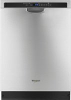 Whirlpool - Front Control Built-In Dishwasher with Stainless Steel Tub, 3rd Rack, 50 dBA - Monochromatic Stainless Steel - Front_Zoom