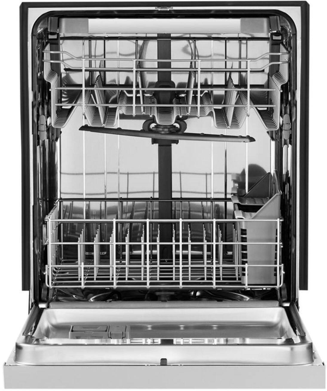 Alt View 13. Whirlpool - Front Control Built-In Dishwasher with Stainless Steel Tub, 3rd Rack, 50 dBA - Monochromatic Stainless Steel.