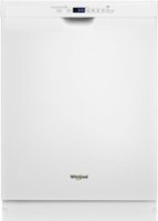 Whirlpool - Front Control Built-In Dishwasher with Stainless Steel Tub, 3rd Rack, 50 dBA - White - Front_Zoom