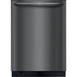 Frigidaire - Gallery 24" Compact Top Control Built-In Dishwasher with 49 dBa - Black stainless steel - Front_Standard