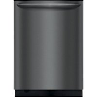 Frigidaire - Gallery 24" Compact Top Control Built-In Dishwasher with 49 dBa - Black stainless steel - Front_Zoom