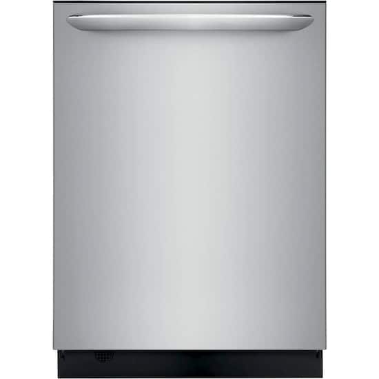 Frigidaire Gallery 24 Compact Top Control Built In Dishwasher With 49 Dba Stainless Steel Fgid2468uf Best Buy