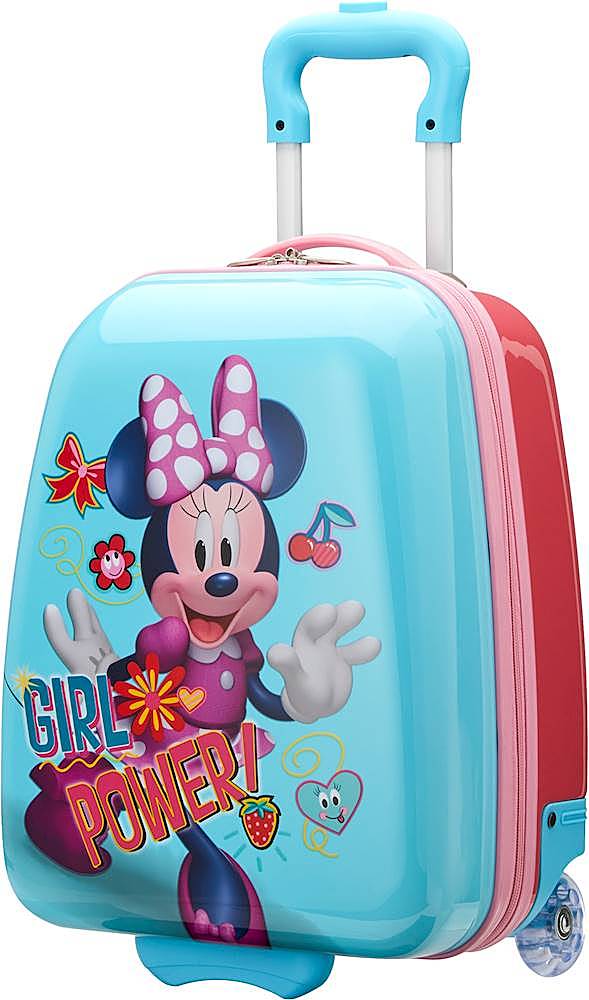 Left View: American Tourister - Disney Kids 18" Hardside Upright Suitcase - Minnie Mouse