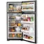 Alt View 1. GE - 16.6 Cu. Ft. Top-Freezer Refrigerator - Stainless Steel.