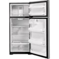 Alt View Zoom 2. GE - 16.6 Cu. Ft. Top-Freezer Refrigerator - Stainless Steel.