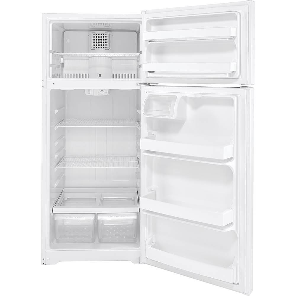 Alt View 2. GE - 17.5 Cu. Ft. Top-Freezer Refrigerator - White.