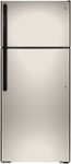 Front. GE - 17.5 Cu. Ft. Top-Freezer Refrigerator - Silver.