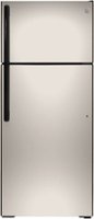 GE - 17.5 Cu. Ft. Top-Freezer Refrigerator - Silver - Front_Zoom