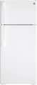 GE - 28 in. Wide 17.5 Cu. Ft. Top-Freezer Refrigerator with LED Interior Lighting - White