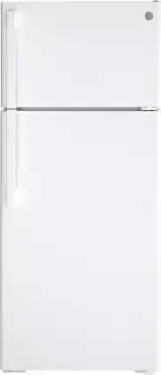 GE - 17.5 Cu. Ft. Top-Freezer Refrigerator with LED Interior Lighting - White