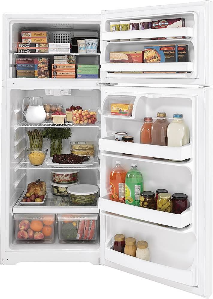 GE 17.5 Cu. Ft. Top-Freezer Refrigerator White GTE18DTNRWW - Best Buy
