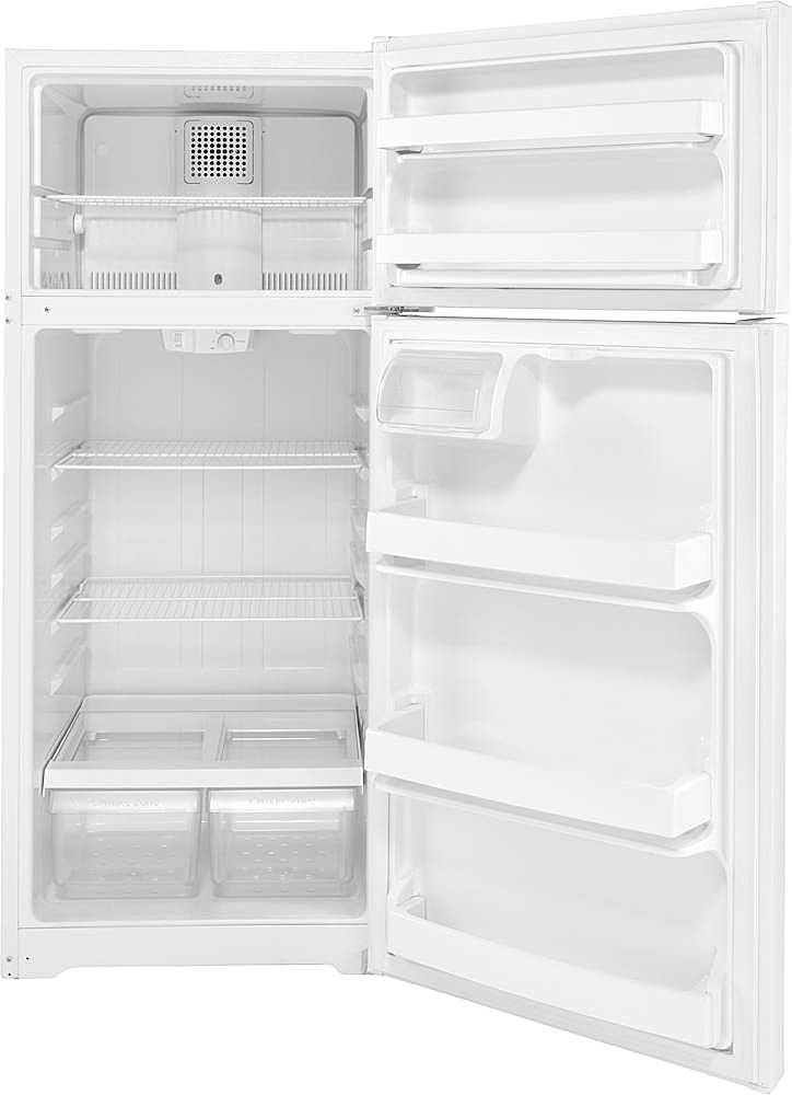 Alt View 2. GE - 17.5 Cu. Ft. Top-Freezer Refrigerator - White.