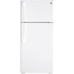 GE - 16.6 Cu. Ft. Top-Freezer Refrigerator - White - Front_Standard