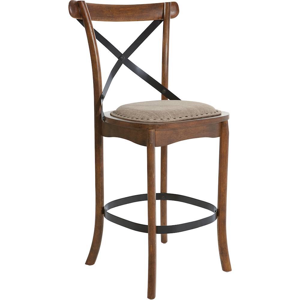 Best Buy OSP Home Furnishings Alesi Wood Counter Stool (Set of 2
