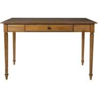 OSP Designs - Bandon Rectangular Traditional Wood 1-Drawer Table - Ginger Brown - Front_Zoom