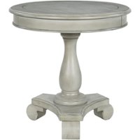 INSPIRED by Bassett - Avalon Accent Round Traditional Veneer Table - Front_Zoom