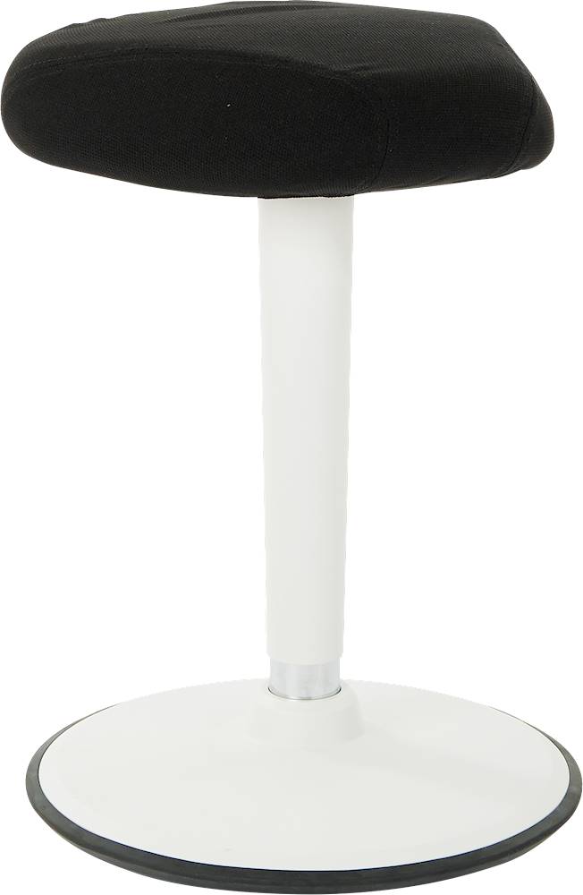Angle View: Office Star Products - Active Height Stool Round Modern Fabric Ottoman - Gray