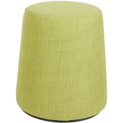 Office Star Products - Active Seat with Carry Handle Round Contemporary Fabric Ottoman - Green - Front_Zoom