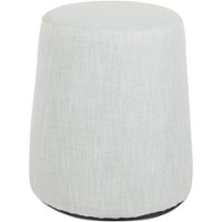 Office Star Products - Active Seat with Carry Handle Round Contemporary Fabric Ottoman - Gray - Front_Zoom