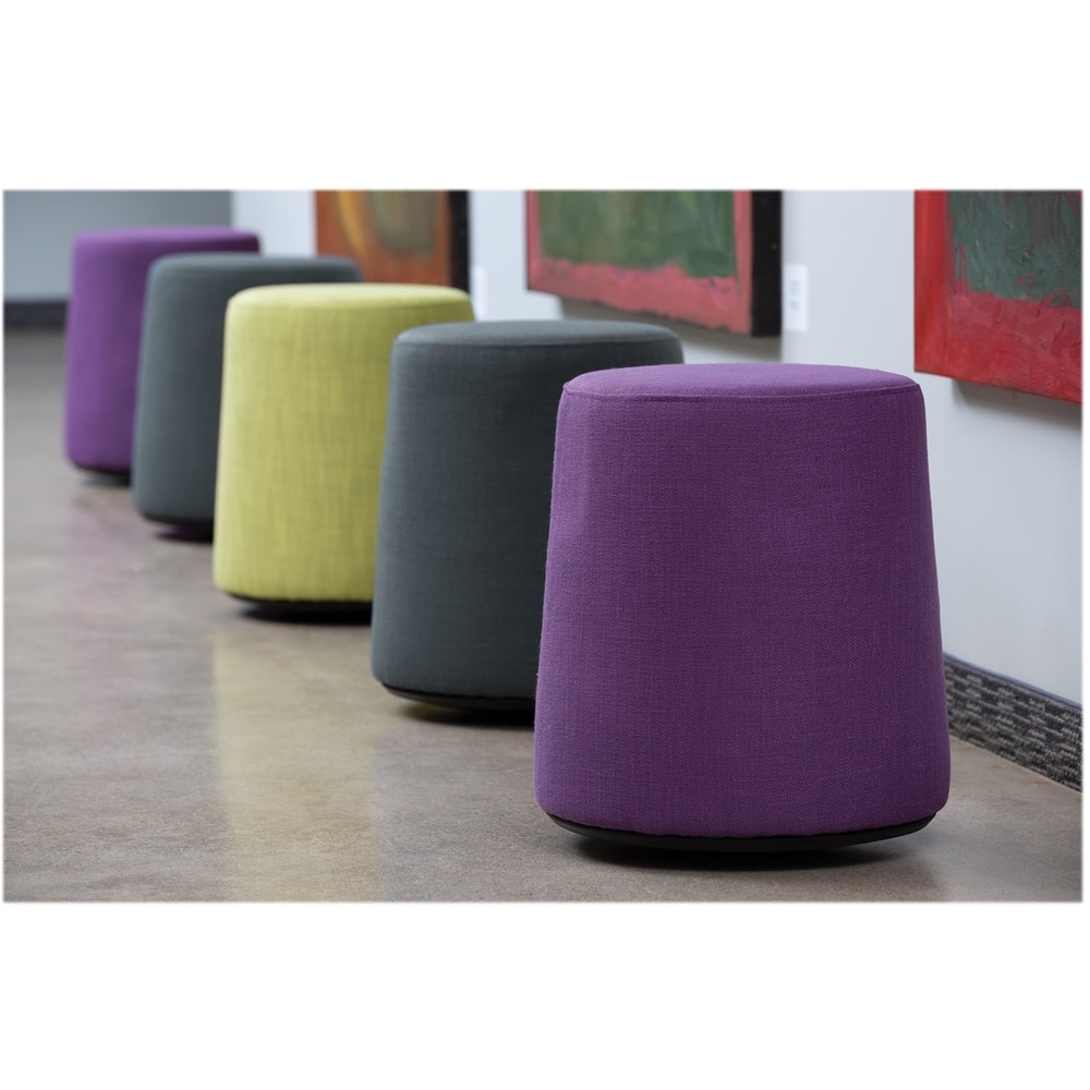 Alt View 12. Office Star Products - Active Seat Round Contemporary Fabric Ottoman - Purple.