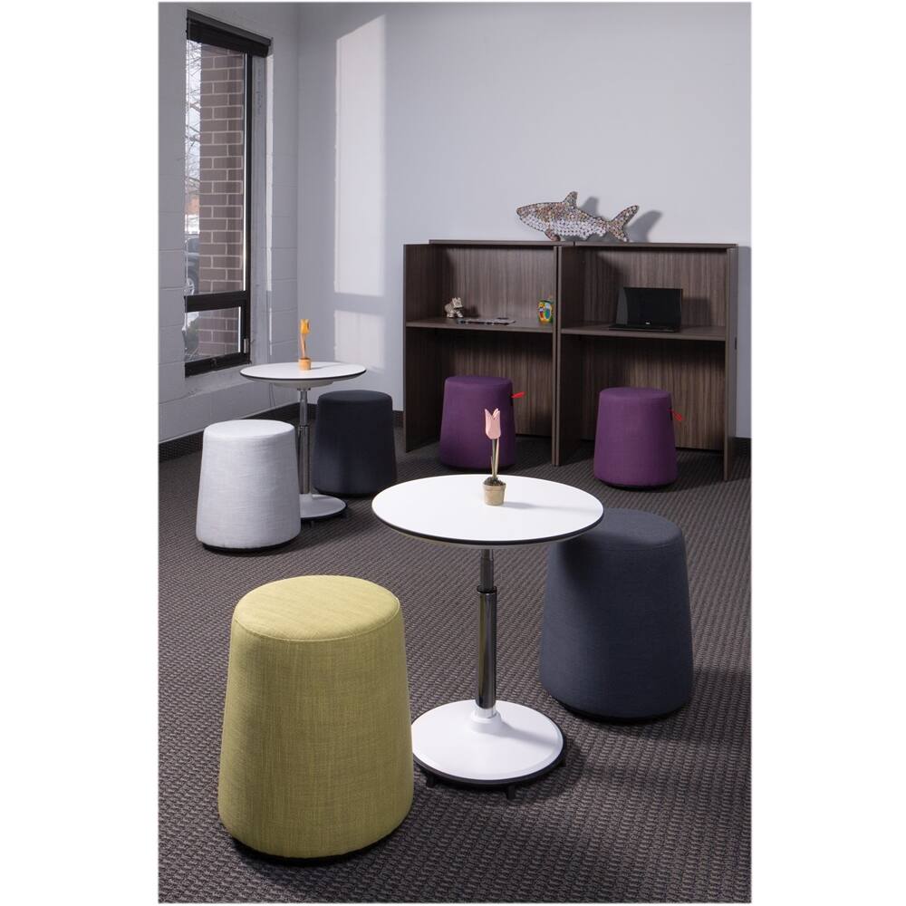 Alt View 14. Office Star Products - Active Seat Round Contemporary Fabric Ottoman - Purple.