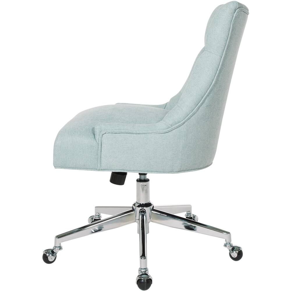 Angle View: AveSix - Amelia 5-Pointed Star Fabric and Steel Office Chair - Mint