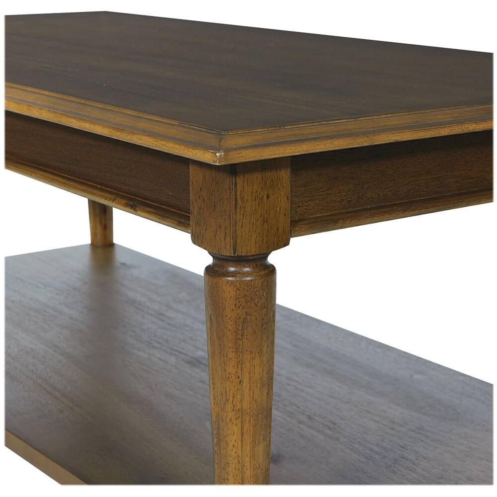 Alt View Zoom 12. OSP Home Furnishings - Bandon Rectangular Traditional Wood Coffee Table - Ginger Brown.