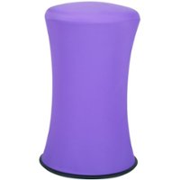 Office Star Products - Active Height Stool Round Modern Fabric Ottoman - Purple - Front_Zoom